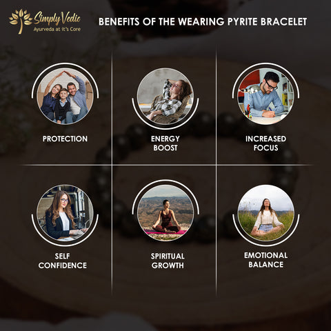 Simply Vedic Pyrite Stone Bracelet Simply Vedic Pyrite Stone Bracelet