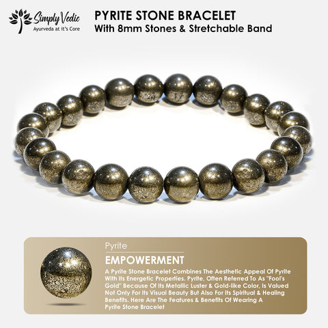 Simply Vedic Pyrite Stone Bracelet Simply Vedic Pyrite Stone Bracelet
