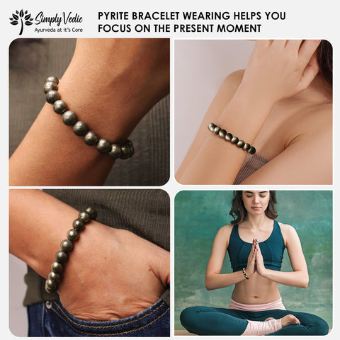 Simply Vedic Pyrite Stone Bracelet Simply Vedic Pyrite Stone Bracelet
