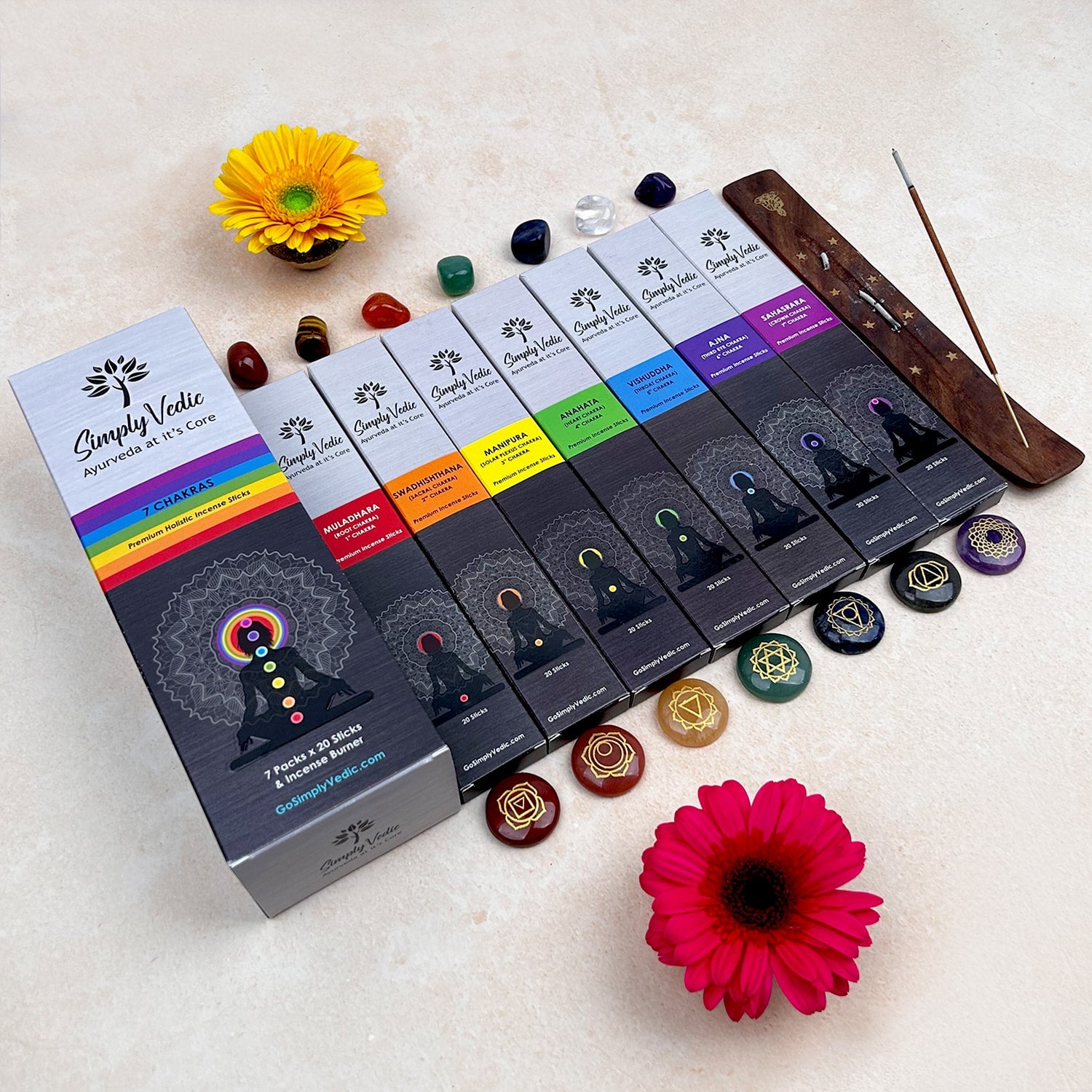7 Chakra Incense Sticks | Balance & Align Your Energy Centers – simplyvedic