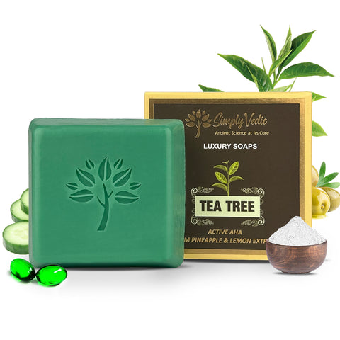 Simply Vedic Pack of 10 Luxury Tea Tree Soap Bars (114 grams each) simplyvedic