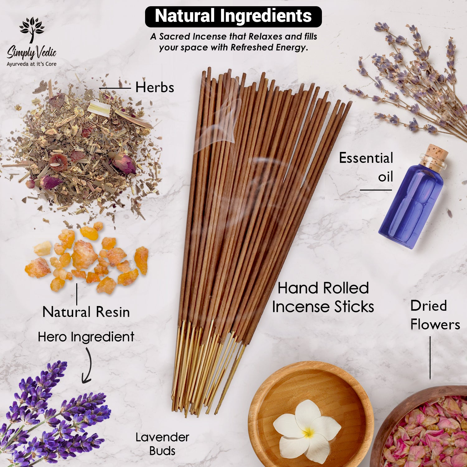 Lavender Incense Sticks simplyvedic