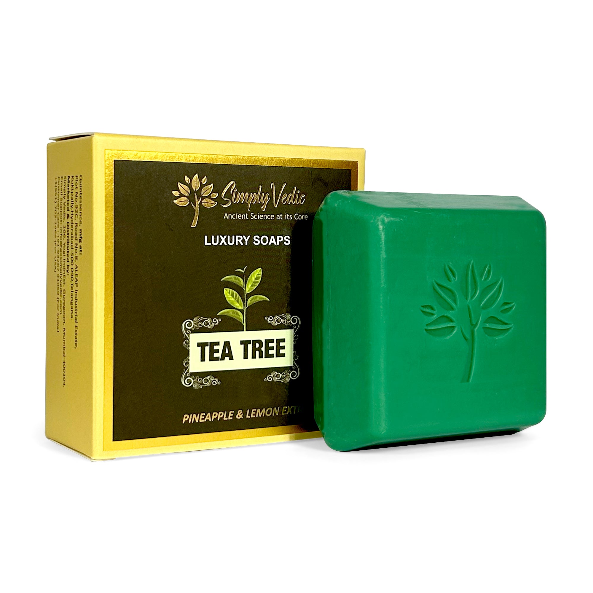 Simply Vedic Pack of 10 Luxury Tea Tree Soap Bars (114 grams each) simplyvedic