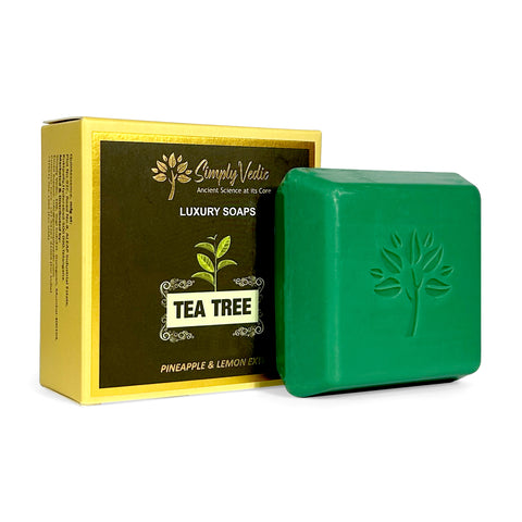 Simply Vedic Pack of 10 Luxury Tea Tree Soap Bars (114 grams each) simplyvedic