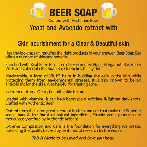 Simply Vedic Pack of 10 Luxury Beer Soap Bars (114 grams each)
