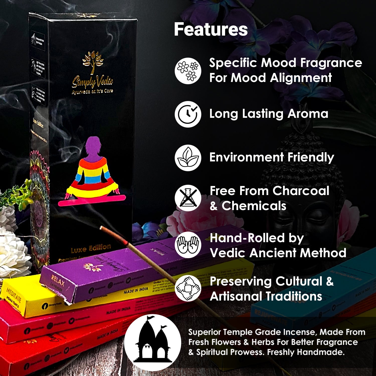 Luxe Series Incense Sticks simplyvedic