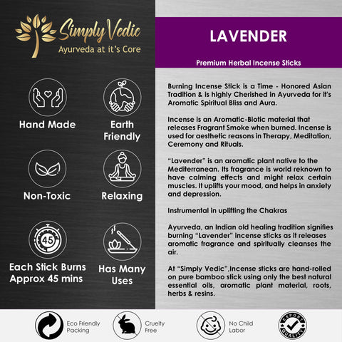 Lavender Incense Sticks simplyvedic