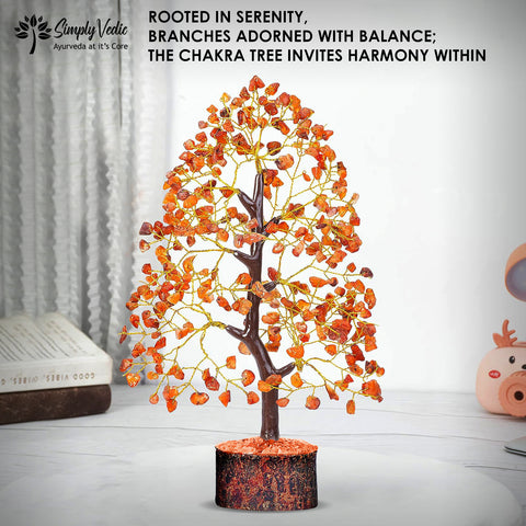 7 Chakra Red Carnelian Crystal Tree - Healing Tree for Energy Boost ...