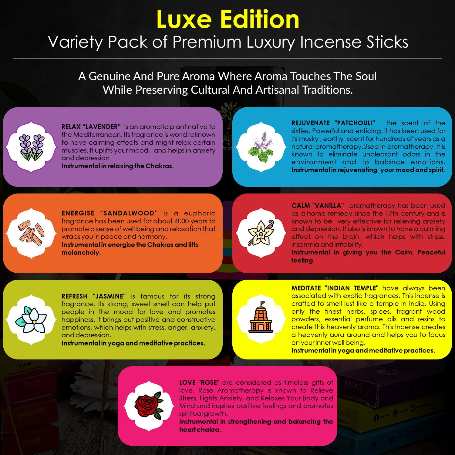 Luxe Series Incense Sticks simplyvedic