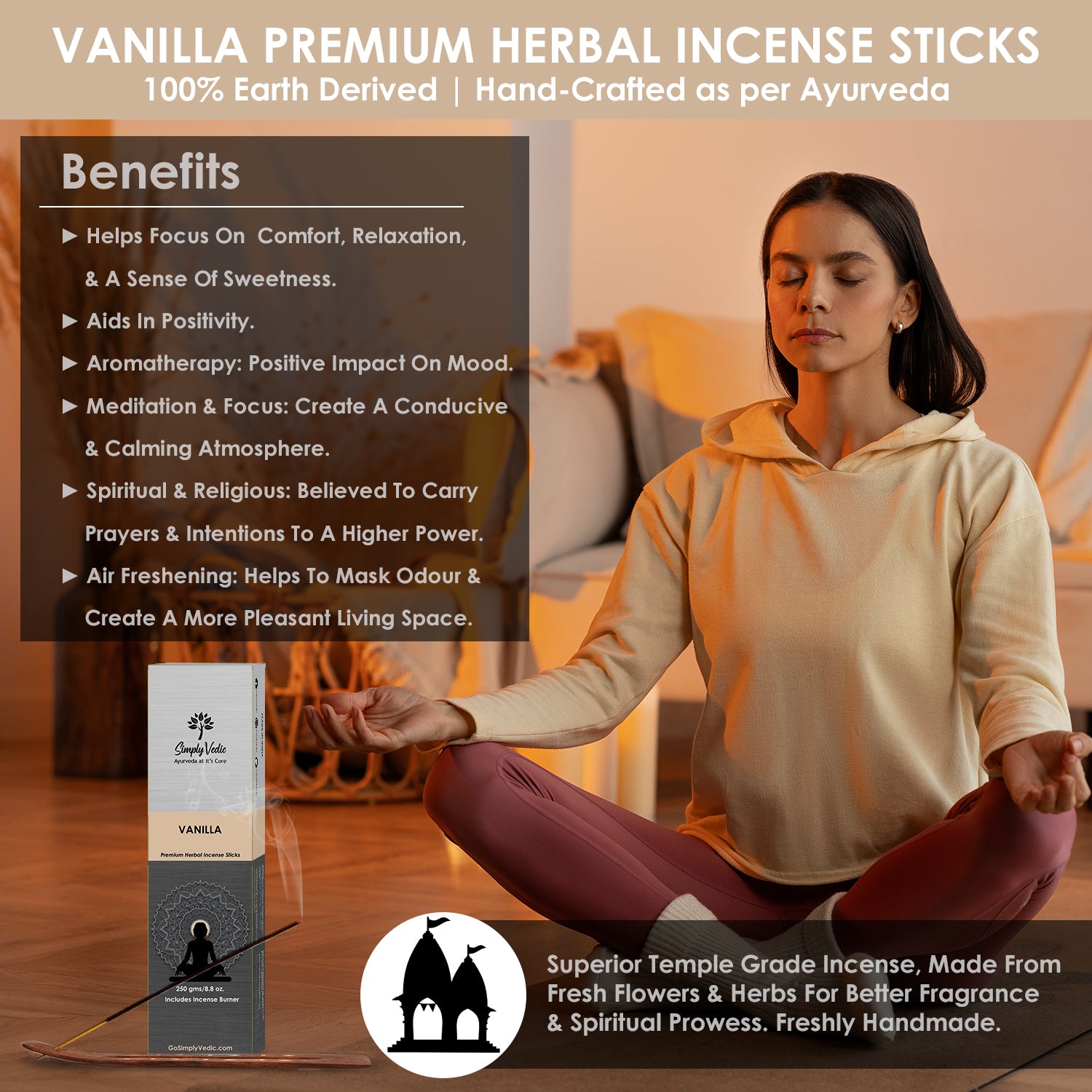 Approx 135 Premium Incense Stick simplyvedic