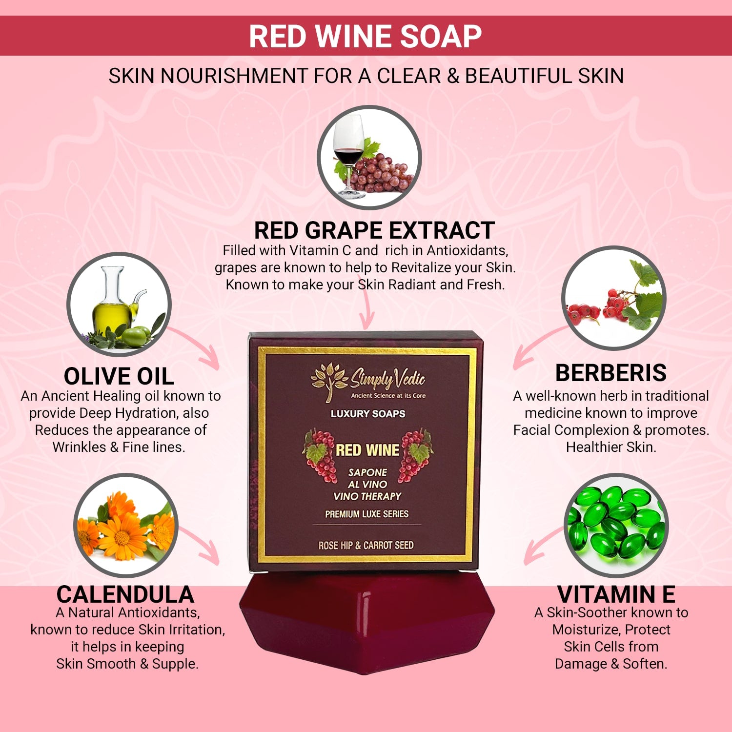Luxury Red Wine Soap Bar