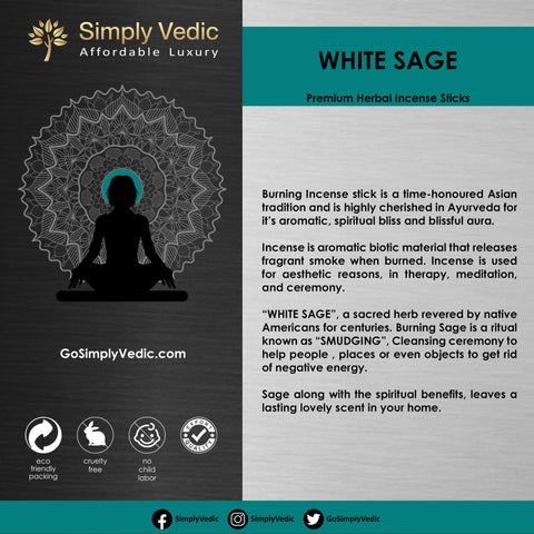 White Sage Premium Incense Sticks Agarbatti