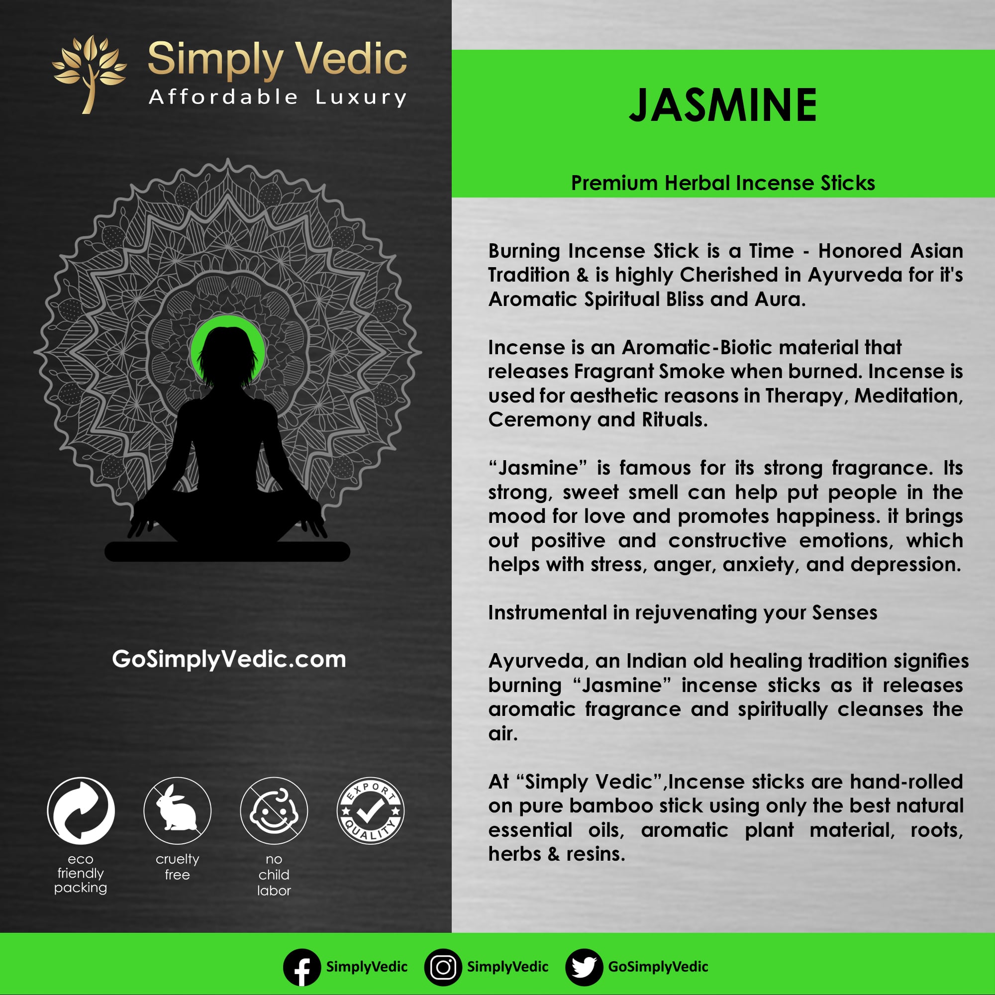 Jasmine Premium Incense Sticks