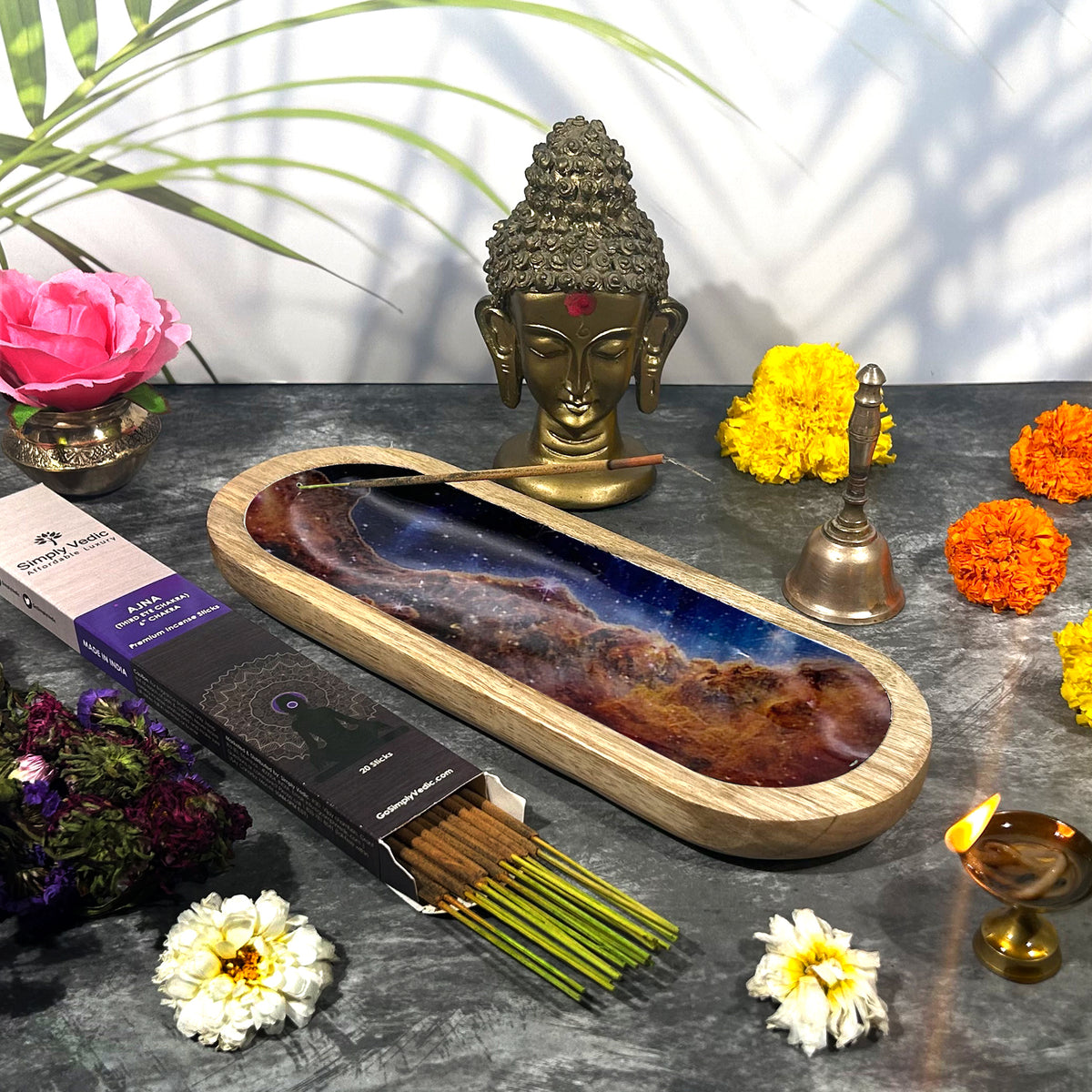 Cosmic Incense Holder, Tray for Home Décor.